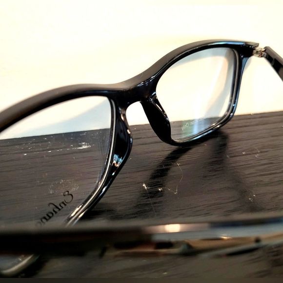 NEW Prescription-ready Eyeglass Frame, lightweight shiny black unisex, 54-17-140 - Picture 4 of 5